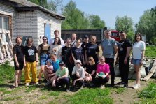 выкса.рф, ♻️ 100 мешков мусора и чистый двор: волонтёры навели порядок у инклюзивного центра в Шиморском